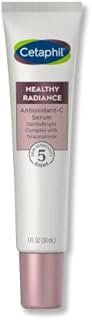 Face Serum by Cetaphil, Healthy Radiance Antioxidant-C Serum, Visibly Reduces Look of Dark Spots and Hyperpigmentation, Designed for Sensitive Skin, Hypoallergenic, Fragrance Free,1 oz