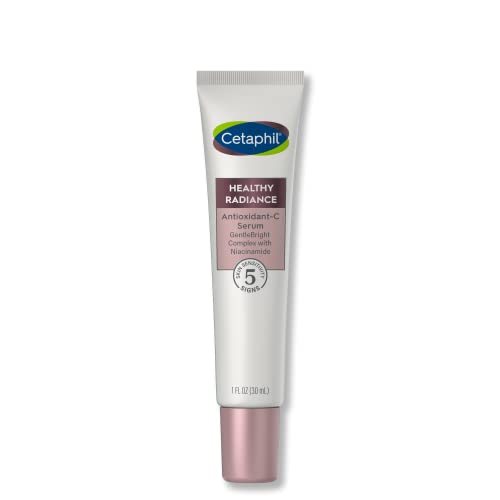 Face Serum by Cetaphil, Healthy Radiance Antioxidant-C Serum, Visibly Reduces Look of Dark Spots and Hyperpigmentation, Designed for Sensitive Skin, Hypoallergenic, Fragrance Free,1 oz