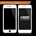 Iphone 6 Plus, 6S Plus 5.5 Inch Tempered Glass Screen Protector FULL WIDTH with White edge - Excellent Fitting Premium 9H Glass Featuring Anti-scratch, Anti-fingerprint, Bubble Free Features By Foxx Electronics