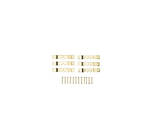 Image of National Hardware N260-174 Leveling Hangers, Sawtooth Design, Interior Use, 1-1 /2 inch, Brass Finish (Pack of 1)