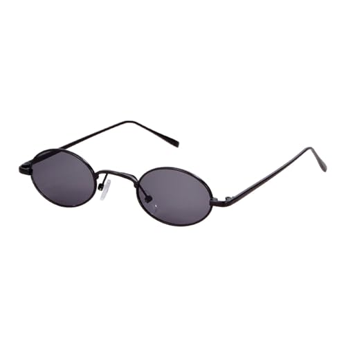 Lunettes de soleil ovales en métal vintage pour un style rétro quotidien chic
