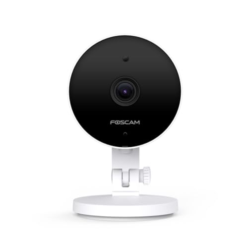 Foscam C5M Cámara IP WiFi Dual 2.4/5Ghz 5MP, Seguridad, Detección Humana, Audio, Visión Nocturna, Sirena de Alarma, Compatible con Alexa,
