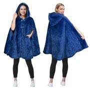 Catalonia Classy Femmes guépard col en Fausse Fourrure Poncho Polaire Cape Douce Chaude Confortable Cape idée Cadeau pour Adultes Adolescentes