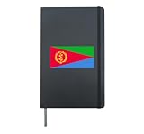 Eritrean Flag of Eritrea Hardcover Journal, Black