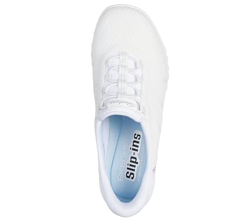 Skechers Skechers Women's Breathe Easy - Knitty Waves Hands Free Slip-Ins, White, 8