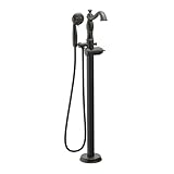 Delta Freestanding Tub Faucet with Hand Held Shower, Oil Rubbed Bronze Floor Mount Tub Filler, Venetian Bronze T4797-RBFL-LHP (Valve and Handle Not Included)
