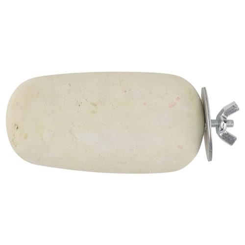 Garneck 1pc Bird Teeth Grinding Stone Bird Shredding Parrot Squirrels Grinder Board Chew Mouth Stand Hamster Stuff Molar Stone for Birds Stones Rodent Stainless Steel Yellow