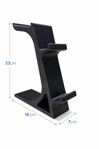 Image of Dual Controller & A-Stand for PS5 and Xbox - Gaming Headset Holder & Controller Organizer | PlayStation 5 Accessories | Black