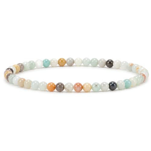 Cherry Tree Collection Amazonite Multi-Color Bracelet 4mm Round Beads S