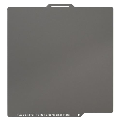 257x257mm Cool Build Plate for Bambu Lab A1 P1 P2 X1 Series Smooth High-Adhesion Spring Steel Magnetic Bed Plate