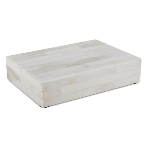 Image of Handicrafts Home Jewelry Gift Boxes - Decorative Organizer and Storage Box for Decor White Bone Inlay 5x7x1.5