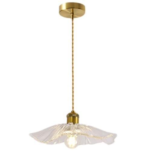 Lustre à fleurs en verre de qualité supérieure au design feuille de lotus pour intérieur chic