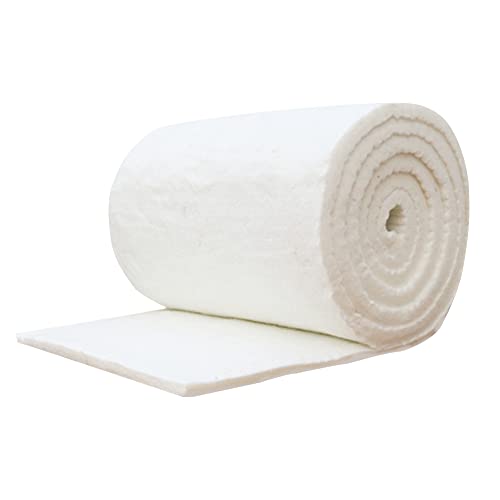 smashing Keramikfasermatte - Feuerfeste Baumwolldecke | Keramikfaser Decken Isolierung | Hochtemperatur-Kesselisolierung Baumwolle | Wasserdicht Feuchtigkeitsfest Hitzebeständige Matte 10/20/30/40mm