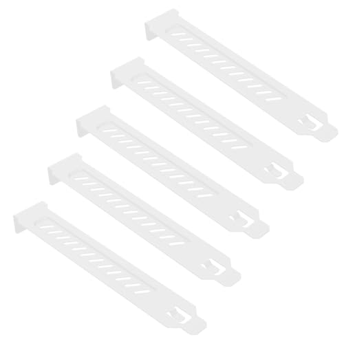 Filtro de Polvo, 5 piezas filtros antipolvo para el ventilador del ordenador, Placa de obturación de Filtro de Polvo, cubiertas de ranura PCI, para ordenador Chasis, Blanco