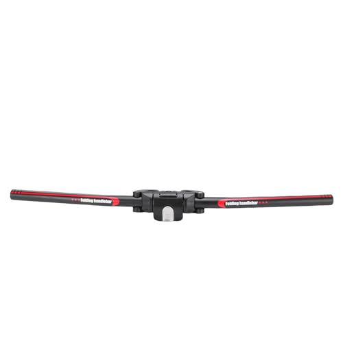 BSTiltion Manillar plegable de alta dureza, funda de almacenamiento de flechas de repuesto para bicicletas de montaña y bicicletas plegables, aleación de aluminio, vástago de 25.4 y 31.8 (negro y rojo