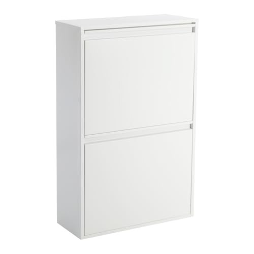KKVUIIFF Kosz na śmieci kuchenny, system segregacji śmieci, 4 sztuki, kosz na śmieci o pojemności 15 l, 56 x 24,5 x 91 cm (biały)