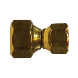 10489 Reducing Swivel Union, 5/8 in SAE 45 deg Female Flared x 1/2 in SAE 45 deg Female Flared, Brass