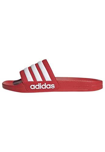 adidas Adult Adilette Shower Vivid Red/White/Vivid Red 10