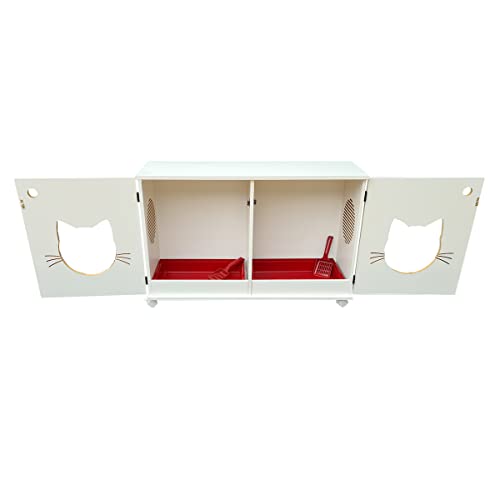 Armário Sanitário Duplo Banheiro Gatos Gatil Caixa De Areia Félix