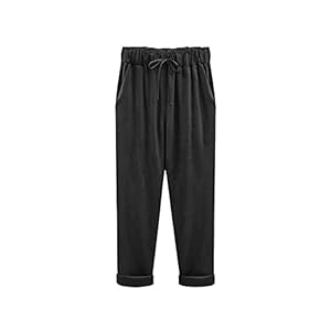 WJANYHN Broek Dames Imitatie Katoen en Linnen Cropped Broek Plus Fat Loose Dunne Damesbroek