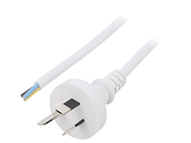 Câble AS/NZS 3112 LIAN cordon d'alimentation en PVC blanc 3 mètres 10A