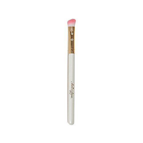 SLMissGlam W20 Angled Eye Brush Pink White Rhinestone Jeweled Eyeshadow Applicator