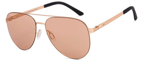 VINCENT CHASE EYEWEAR Vincent Chase Gold Full Rim Pilot Sunglasses - Image 2