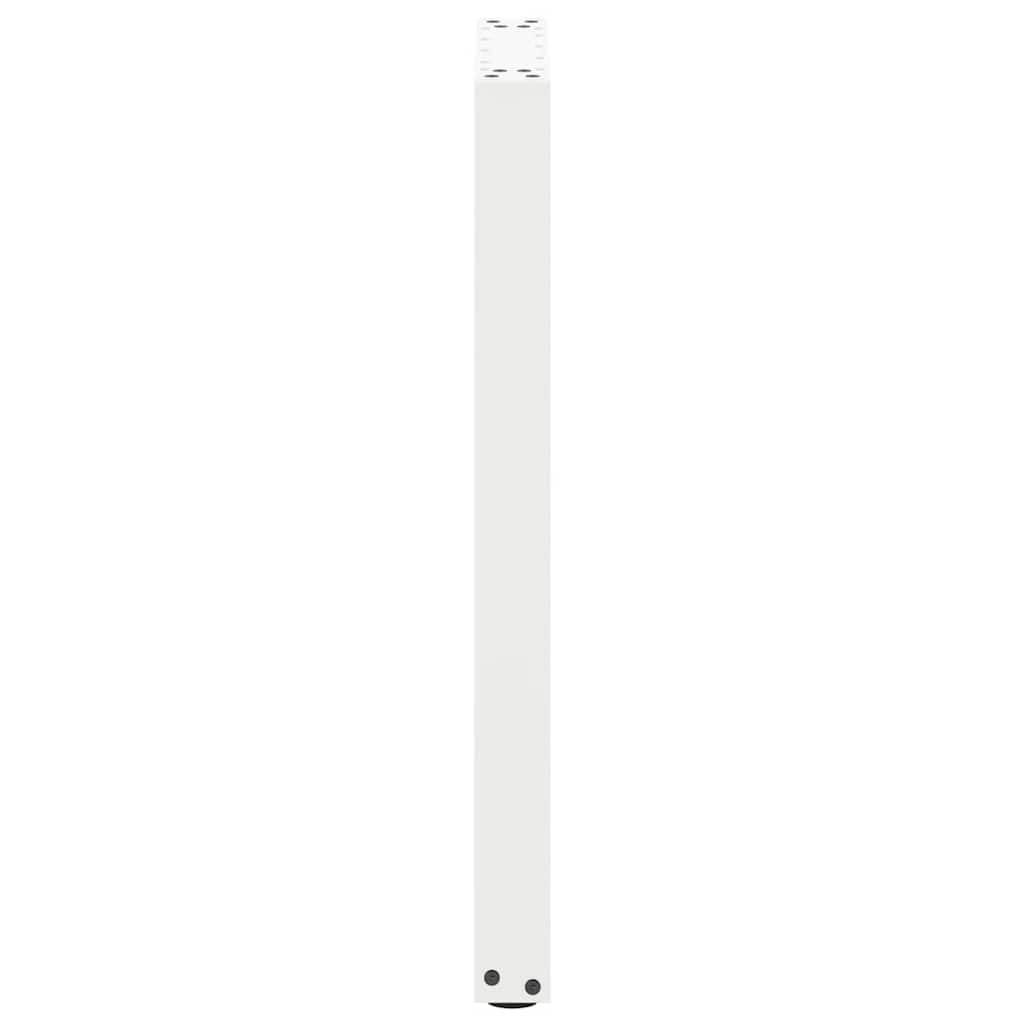 Nogi do stołu konsolowego w kształcie litery U, 2 szt. białe, nogi stołu ze stali malowanej proszkowo, regulacja wysokości z ochraniaczem podłogi, 38 x 72-73 cm, do mebli DIY i montażu
