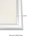 QWORK® 10 Plakatrahmen DIN A4 Frontöffnung Bilderrahmen mit Entspiegelter Schutzscheibe - 25mm Aluminium Profil - Silber