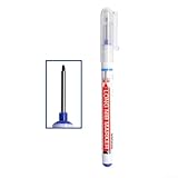 Rotulador de cabeza larga de 20 mm para madera, metal, vidrio, herramienta de marcado de agujeros profundos para carpintería, muebles, automoción, punta aceitosa, resistente al agua, (azul)