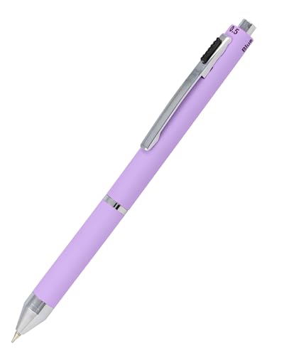 Multipen 4 en 1 | Bolígrafo Multifunción de Metal | 3 Minas en Azul, Negro y Rojo, 1 Mina Portaminas, Incluye Goma de Borrar, Color Lila
