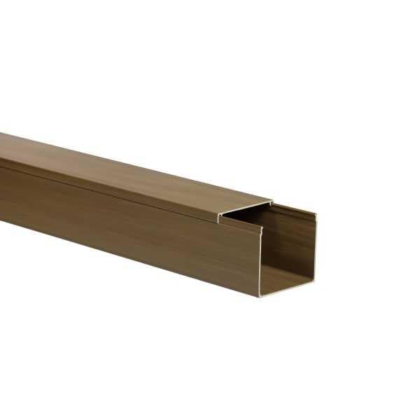 Goulotte électrique 60x60mm 2m, Lot de 5 unités (Marron, Imitation Bois)