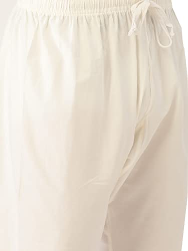 Image of Manyavar Men's Cotton Blend Chikankari Kurta Set (2pcs)