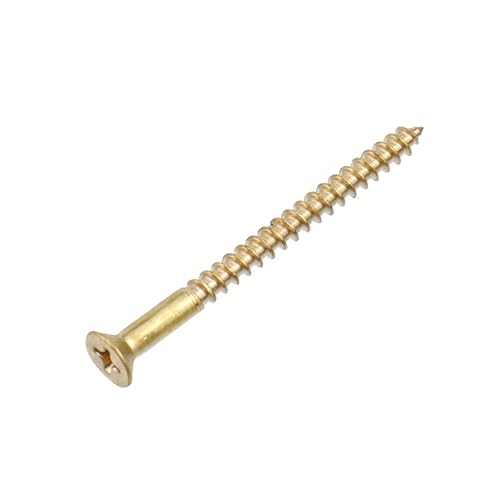 20 piezas Tornillos para madera #4 × 2" Tornillos cruzados de latón con rosca serrada miniatura 2