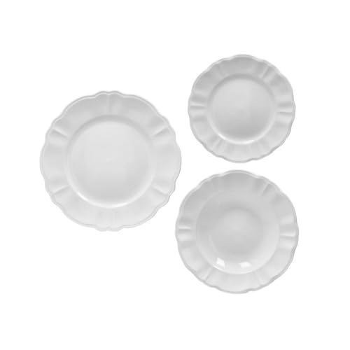 BRANDANI Servizio Tavola Georgette Set Piatti 18 Pezzi in Porcellana
