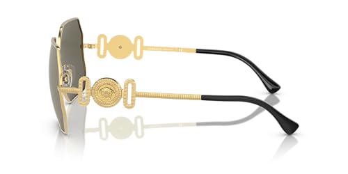 Versace VE 2248 10027P Gold Metal Geometric Sunglasses Gold Mirror Lens2