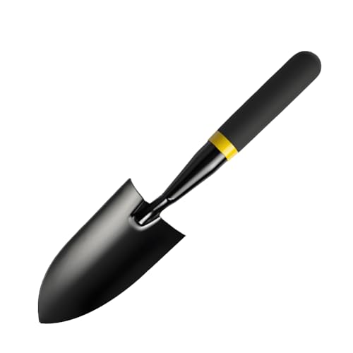 Image of Garden Trowel - Metal Hand Shovel with Rubber Handle. This Garden Hand Trowel is Easy to use and Suitable for Soil Planting, Digging, transplanting and Outdoor Exploration Activities (Narrow Shovel)