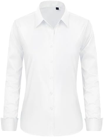 J.VER Women's Long Sleeve Stretch Button Down Work Blouse - Image 6