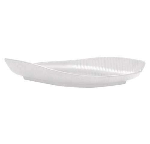Milton Boat Melamine Platter, White, 13.9 inch