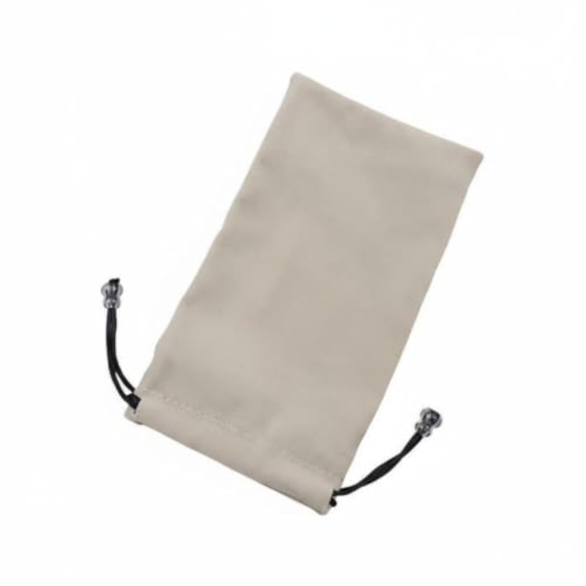 Flannel Drawstring Pouch for Electronics Organizer