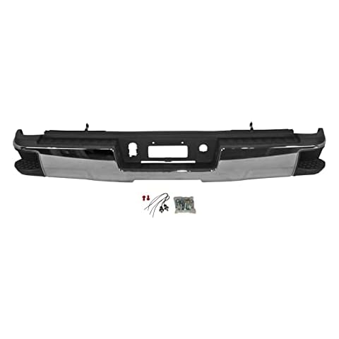 MBI AUTO - Chrome, Steel Rear Bumper Assembly Compatible with 2015-2019 Chevy Silverado & GMC Sierra 2500HD 3500 15-19, GM1103182 Cover