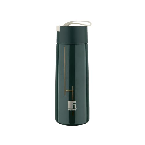 Bergner Walking Thermosteel Hot and Cold Bottle, 350 ml, Black | Vacuum Insulated | Rust Proof | Leak Proof | Tea | Coffee | Juice