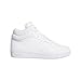 adidas Hoops 4.0 Mid Top Basketball Sneaker, White/White/Black, 7 US Unisex Big Kid