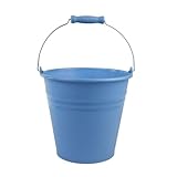 BERLONA Kunststoffeimer - ergonomischer Kunststoffgriff & Metallbügel - robuster & praktischer Eimer - 5 L, Ø 23 cm - Blau
