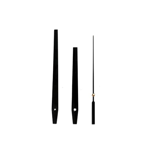 Image of Black Metal Clock Hands Replacement Set - Modern Metallic Needles for DIY Wall Clocks Making, Resin Art & Crafts (Set of 1)