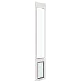 Liberty Pet Door for Sliding Glass Door | Aluminum Frame with Closing Cover | for Home & Rentals | Clear Glass | White, Medium Flap, 74" - 75.5" Slider Height