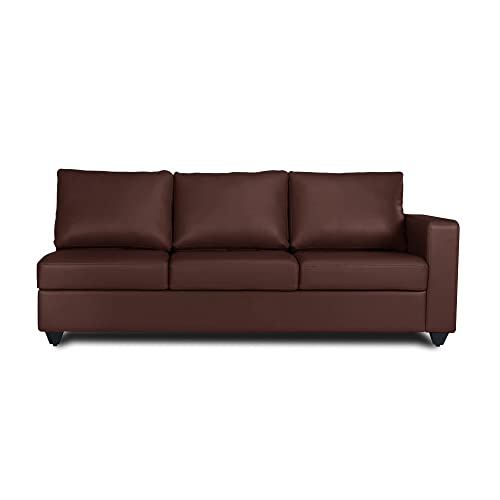 Image of Wakefit Sofa Set | 3 Year Warranty | Sofa 3 Seater, 3 Seater Sofa for Living Room, Wooden Sofa Set, 3 Seater + Left Aligned, Sofa for Living Room - Napper(Romance : Dark Fantasy)