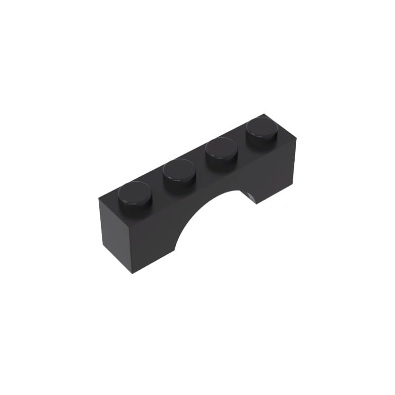 Gobricks GDS-681 Brick Arch 1 x 4 50PCS Compatible with Lego Toy 3659 4550323 365901 DIY Parts and MOC Components for Major Brick Brands Color:Black