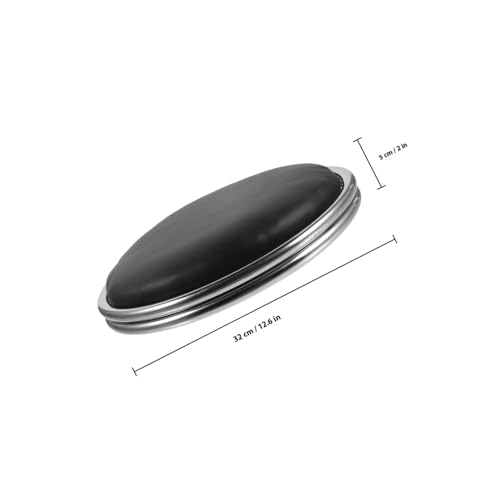 Coussin de siège rond cuir noir Mipcase chaise de bureau et maison