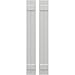 Ekena Millwork ARW101BB207X63STH Americraft Two 2 Exterior Real Wood Joined Board-n-Batten Shutters (Per Pair), 7"W x 63"H, Hailstorm Gray